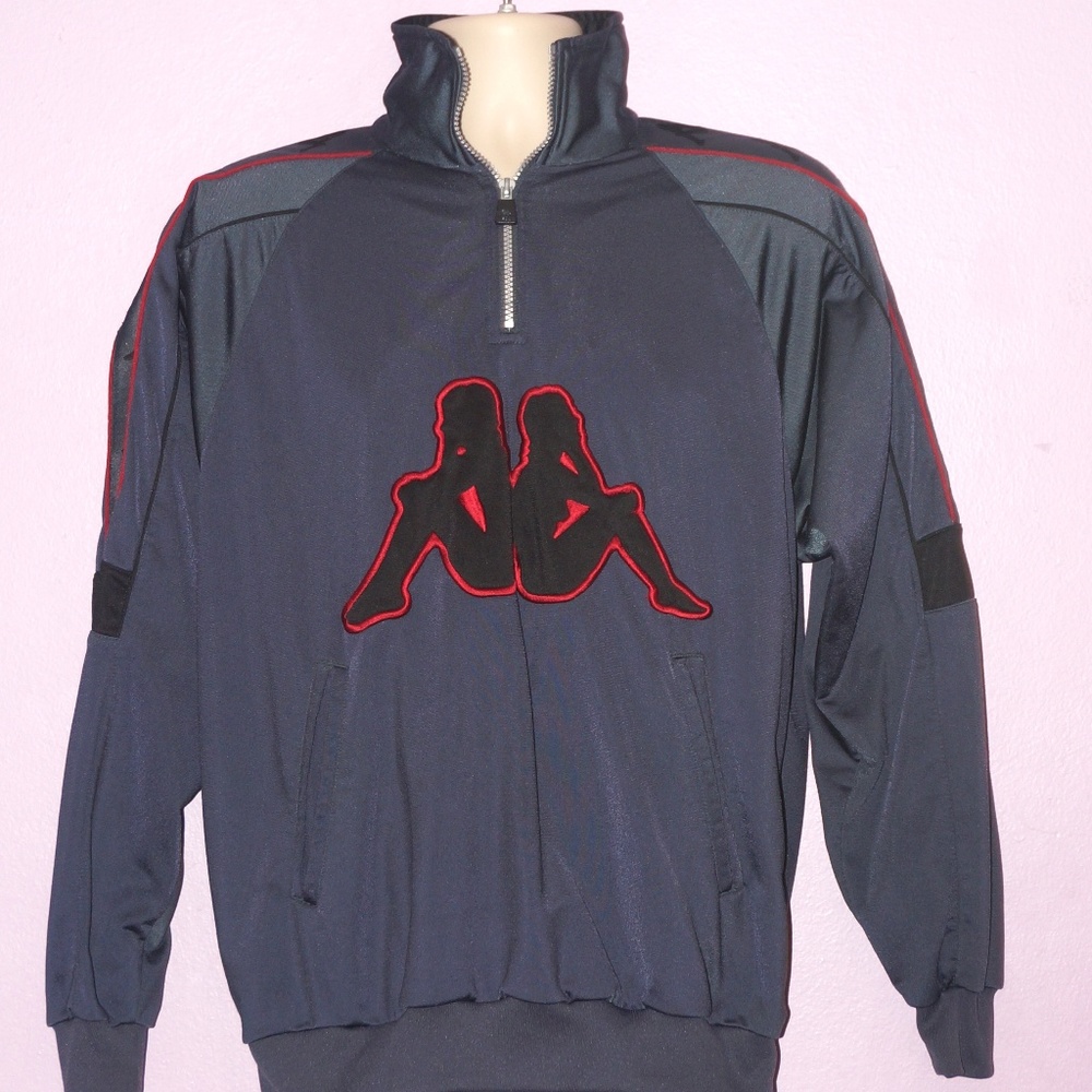 Kappa Men's 1/4 Zip Pullover Size: Medium - Gray